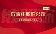 职称考核认定结果公示,石家庄职称评审