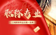 工程职称专业分类一览表：根据新系统内专业和系列划分，新版！