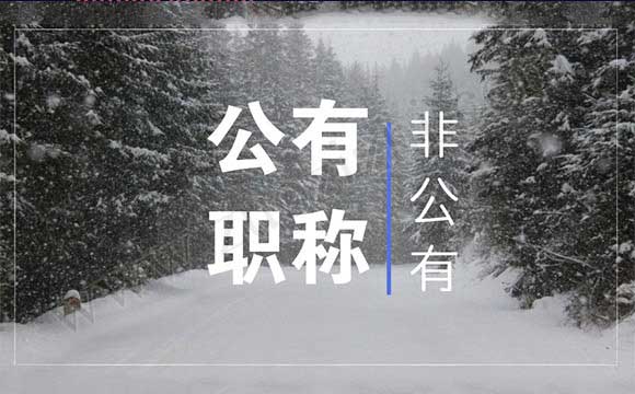 非公有制职称和公有制职称有什么区别