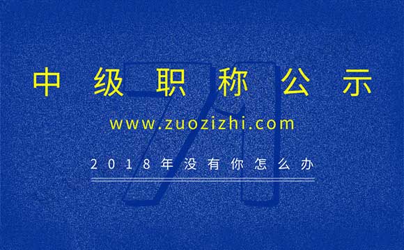 中级职称公示