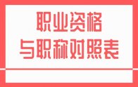 河南版：职业资格与职称对照表