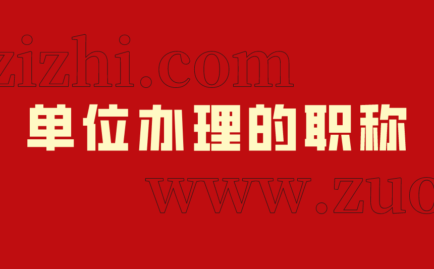 单位办理的职称