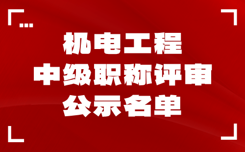 中级职称评审公示名单