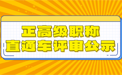 正高级职称直通车