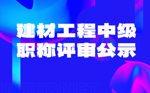 中级职称评审公示