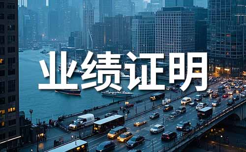 职称业绩证明材料