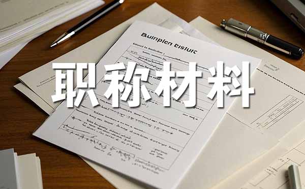 辛集中级职称评审需要准备哪些材料