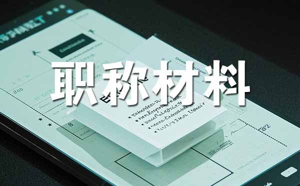 中级职称评审需要准备哪些材料