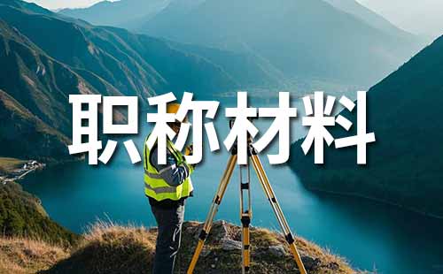 职称评定材料